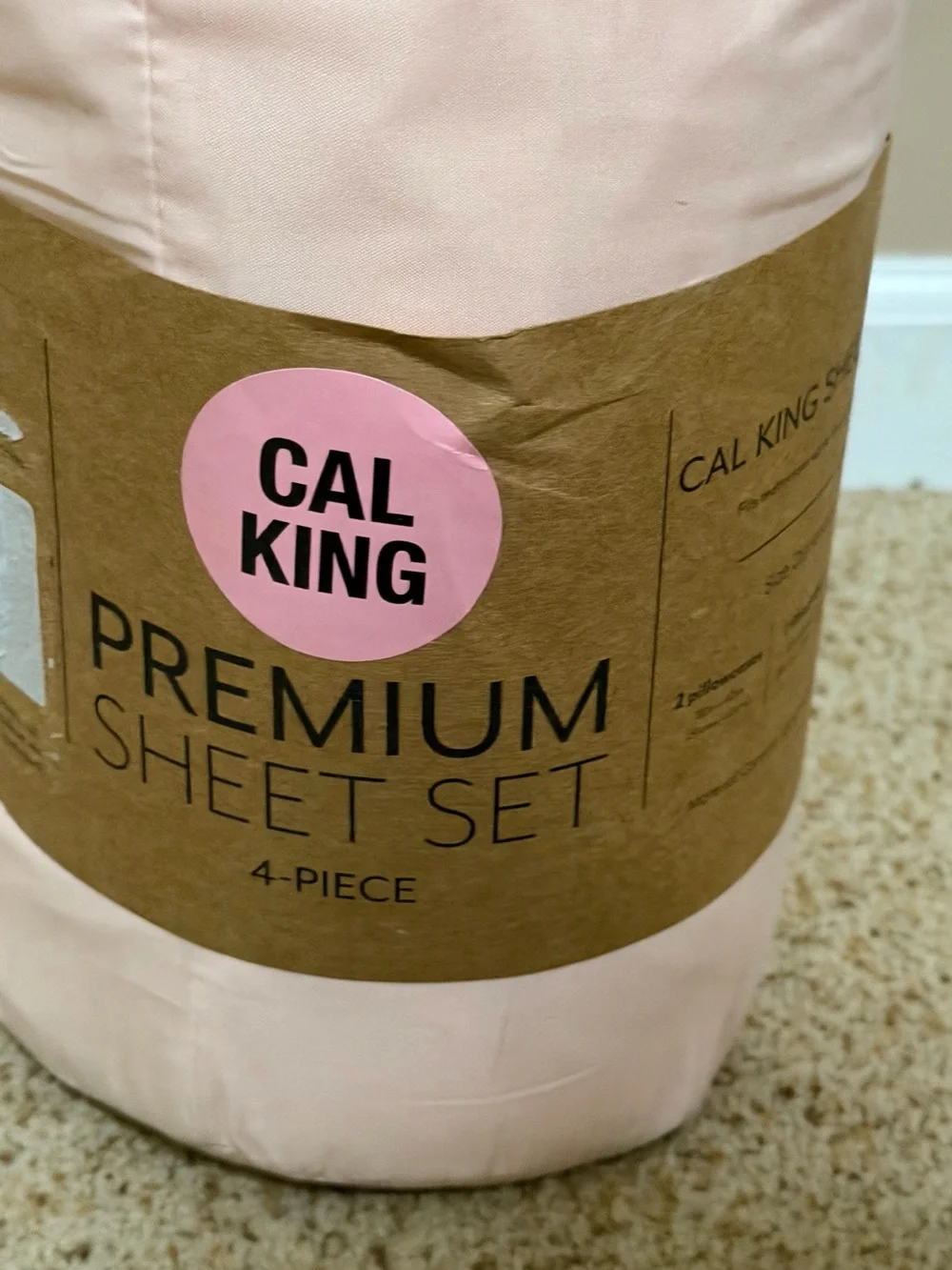 Soft Pink Sheet Set-Cali King